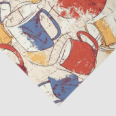 Americano Koffie No 4 ephemera collage patroon Tissuepapier (Detail)