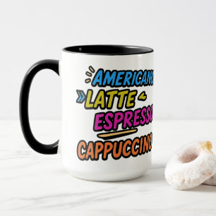 Americano Latte Espresso Cappuccino Grappige Koffi Mok