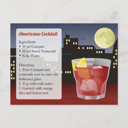 Americano Receptkaart Briefkaart (Voorkant)