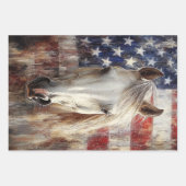 American's 250th Celebration Horses Flags Decoupag Inpakpapier Vel (Voorkant 3)