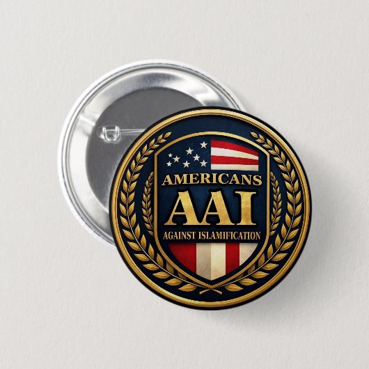 Americans Against Islamification Button (Voorkant /achterkant)