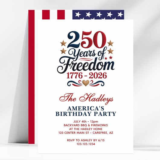 America's 250 Backyard Birthday Party Kaart
