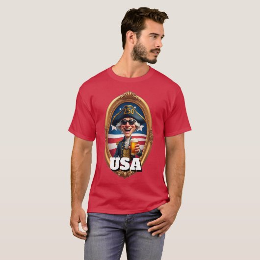 America's 250th Anniversary 4th of July  T-shirt (Voorkant volledig)