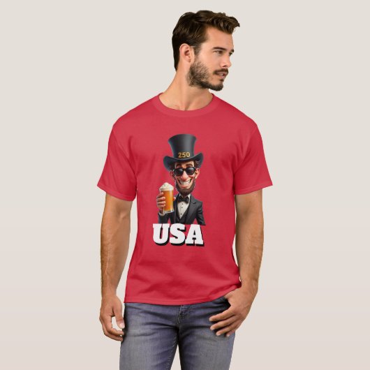 America's 250th Anniversary Celebration George  T-shirt (Voorkant volledig)