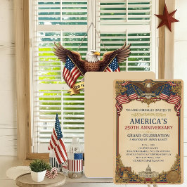 America's 250th Anniversary Celebration Vintage Kaart