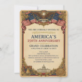 America's 250th Anniversary Celebration Vintage Kaart (Voorkant)