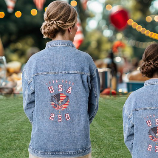 America's 250th Anniversary USA 250 1776 2026 Denim Jacket