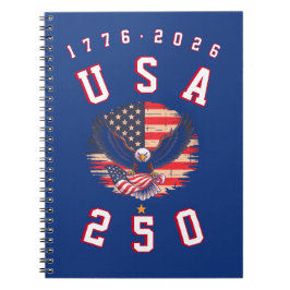America's 250th Anniversary USA 250 1776 2026 Notitieboek