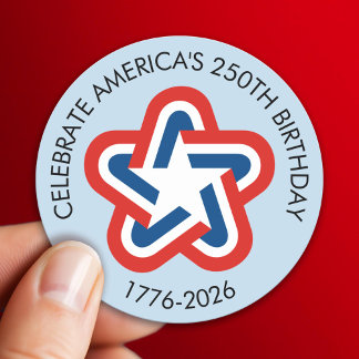 America's 250th Birthday - 1776-2026 Vintage Star Ronde Sticker