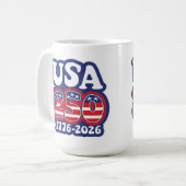 America's 250th Birthday - Groovy USA 250 Koffiemok (Voorkant links)