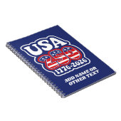 America's 250th Birthday - Groovy USA 250 Notitieboek (Rechterzijde)