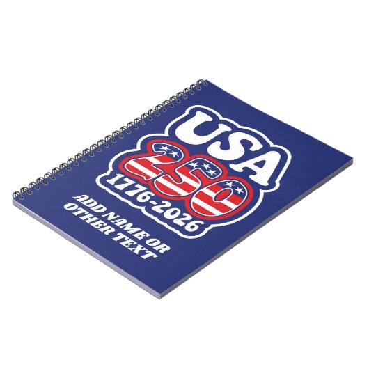 America's 250th Birthday - Groovy USA 250 Notitieboek (Linkerzijde)