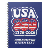 America's 250th Birthday - Groovy USA 250 Notitieboek (Voorkant)