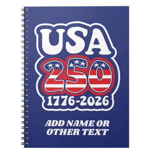 America's 250th Birthday - Groovy USA 250 Notitieboek (Voorkant)