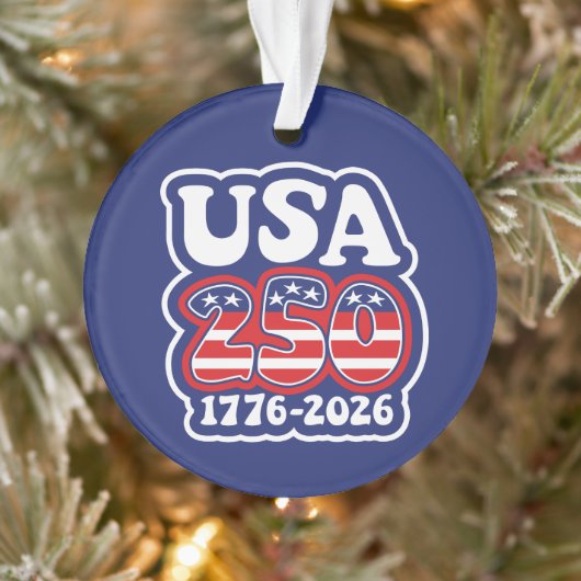 America's 250th Birthday - Groovy USA 250 Ornament (Boom)