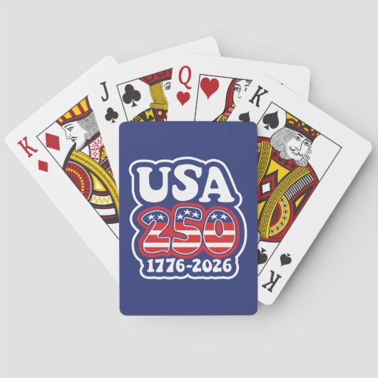 America's 250th Birthday - Groovy USA 250 Pokerkaarten (Achterkant)