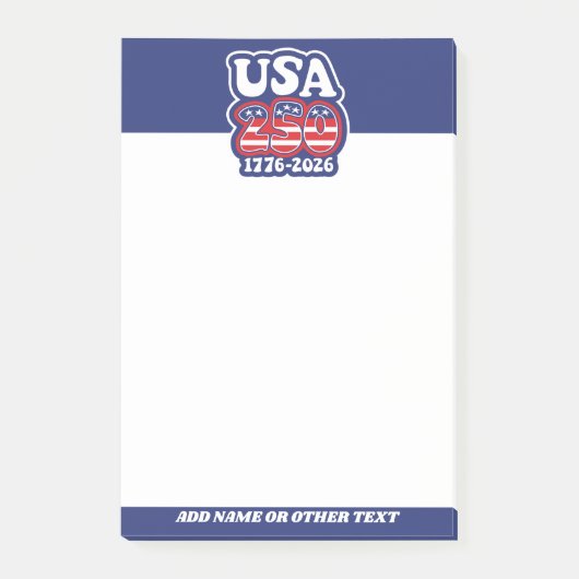 America's 250th Birthday - Groovy USA 250 Post-it® Notes (Voorkant)