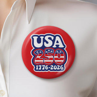 America's 250th Birthday - Groovy USA 250 Ronde Button 5,7 Cm