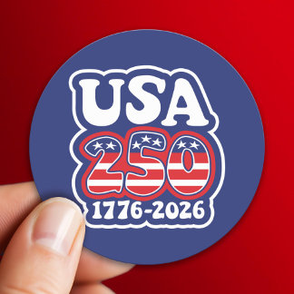America's 250th Birthday - Groovy USA 250 Ronde Sticker