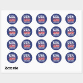America's 250th Birthday - Groovy USA 250 Ronde Sticker (Vel)