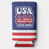 America's 250th Birthday - Groovy USA 250 Seltzer Blikjeskoeler (Achterkant)