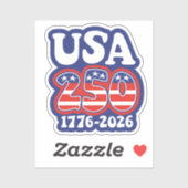America's 250th Birthday - Groovy USA 250 Sticker (Vel)