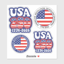 America's 250th Birthday - Groovy USA 250 Sticker