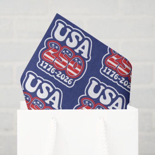 America's 250th Birthday - Groovy USA 250 Tissuepapier (Cadeauzakje)