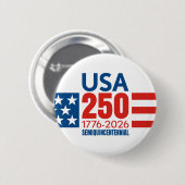America's 250th Birthday - Stars and Stripes Ronde Button 5,7 Cm (Voorkant /achterkant)