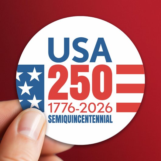 America's 250th Birthday - Stars and Stripes Ronde Sticker