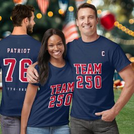 America's 250th Team 250 Event Name Party Jersey   T-shirt