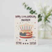 America's Big 250th Birthday Party Invite Postcard Briefkaart (Staand voorkant)