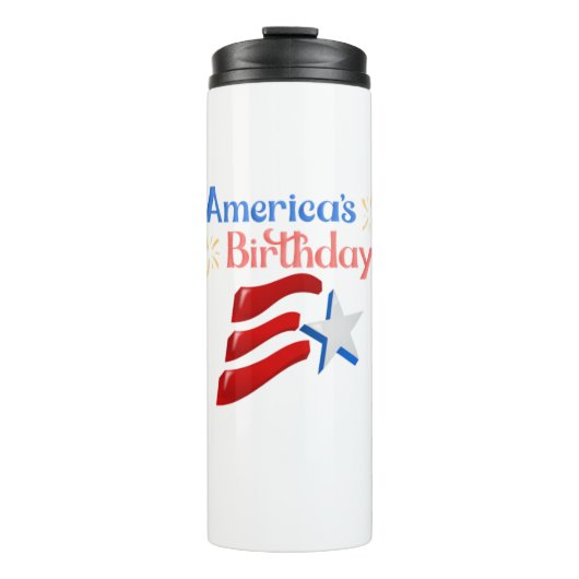 America's Birthday 4Th Of July Thermosbeker (Voorkant)