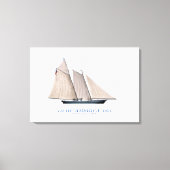 americas cup jacht ' america 1851 ' , tony fernand canvas afdruk (Voorkant)