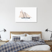 americas cup jacht ' america 1851 ' , tony fernand canvas afdruk (Insitu (Slaapkamer))