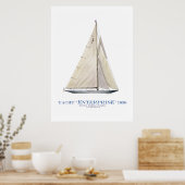 americas cup jacht enterprise 1930 , tony fernande poster (Keuken)