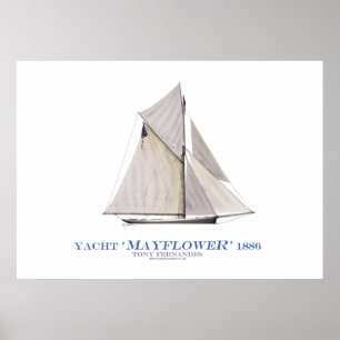 americas cup jacht ' mayflower ' , tony fernandes poster