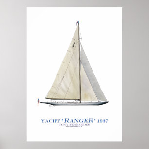 americas cup jacht " ranger " , tony fernandes poster