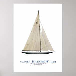 americas cup jacht " regenboog " , tony fernandes poster