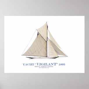 americas cup jacht waakzaam , tony fernandes poster