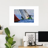 america's cup zeilen, zeilboot, zeilboot race poster (Thuiskantoor)