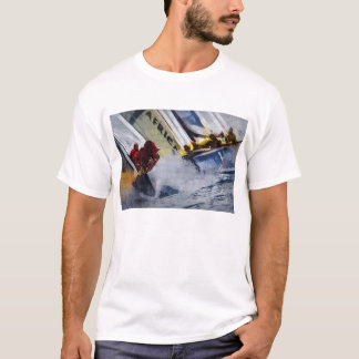 america's cup zeilen, zeilboot, zeilboot race t-shirt