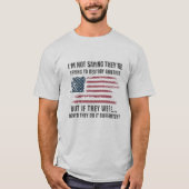 America's Destruction - T-shirt met Amerikaanse vl (Voorkant)