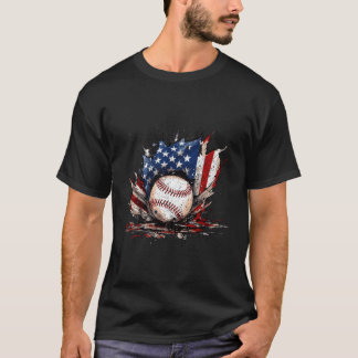 Americas Favoriet Honkbal Smash Verdrietige Vlag T-shirt