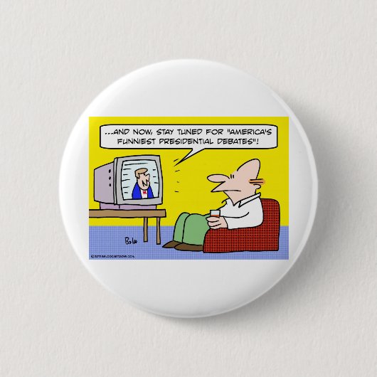 americas funniest presidentiële debatten ronde button 5,7 cm (Voorkant)