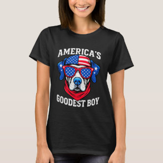 America's Goodest Boy Patriotic Dog T-shirt