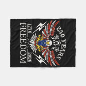 Americas Semi Quincentennial 250e Jubileum Com Fleece Deken (Voorkant (Horizontaal))