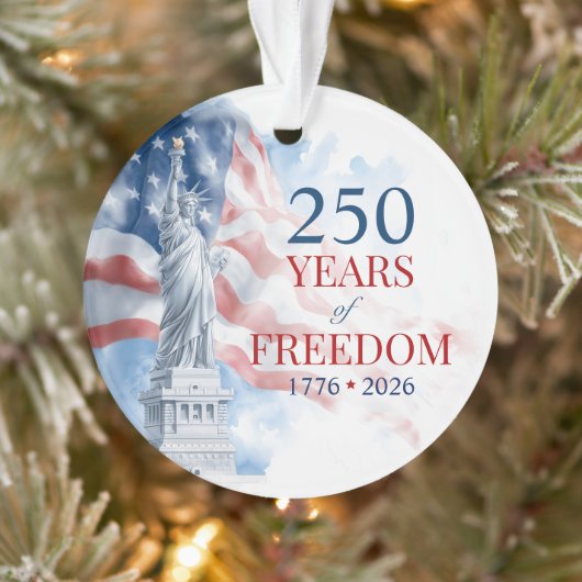 America's Semiquincentennial 250 Years Freedom Ornament (Boom)