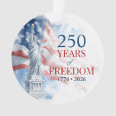 America's Semiquincentennial 250 Years Freedom Ornament (voorkant)
