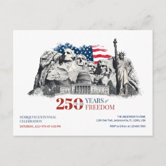America's Semiquincentennial 250 Years of Freedom Briefkaart